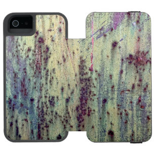 Grunge Gelb & Magenta Rostiges Metallmuster Incipio Watson™ iPhone 5 Geldbörsen Hülle