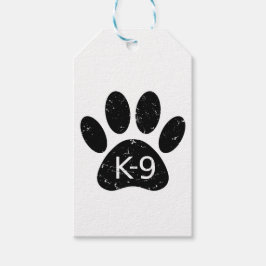 Grunge gestörter Hund Paw K-9 Geschenkanhänger