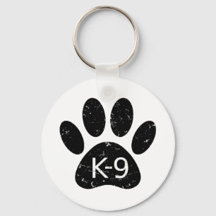 Grunge gestörter Hund Paw K-9 Schlüsselanhänger