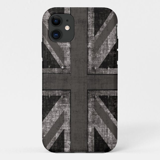 Grunge-Gewerkschafts-Jack - Schwarzweiss Case-Mate iPhone Hülle (Rückseite)