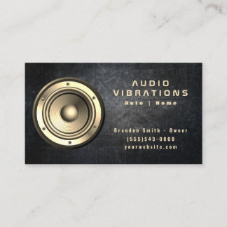 Grunge Gold Lautsprecher Car Audio Stereo Installa Visitenkarte