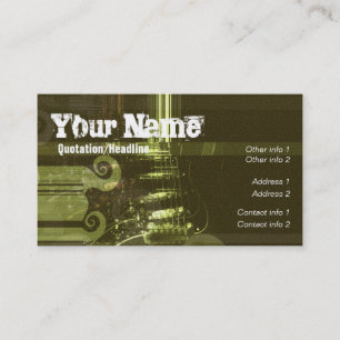 Grunge Green Guitare Carte de visite