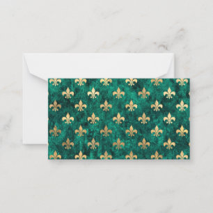 Grunge Green Velvet Lilie Mardi Gras Mitteilungskarte