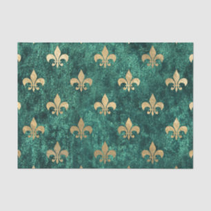 Grunge Grüne Velvet Lilie Mardi Gras Seidenpapier
