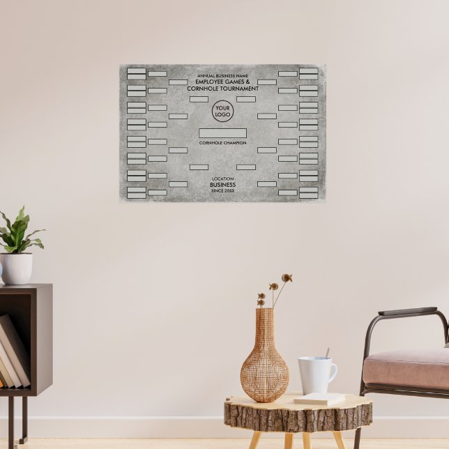 Grunge Grunge Cornhole Turnier-Score für das Bus L Poster (Wohnzimmer 3)