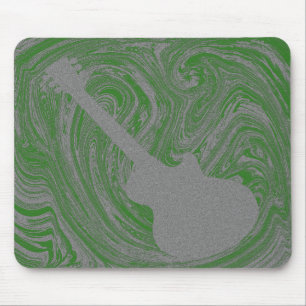 Grunge Guitar Mousepad, grün Mousepad