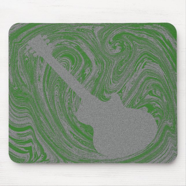 Grunge Guitar Mousepad, grün Mousepad (Vorne)