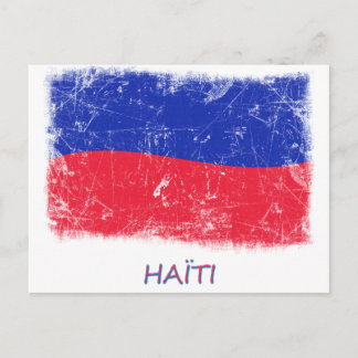 Grunge Haiti Flag Postkarte