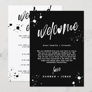 Grunge Halloween programme de mariage Bienvenue Ca