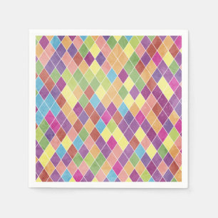 Grunge Harlequin Pattern Serviette