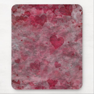 Grunge Hearts Mousepad