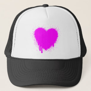 Grunge Herz - Magenta Truckerkappe