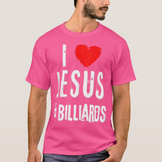 Grunge I Liebe Jesus Billiard Christlich T-Shirt