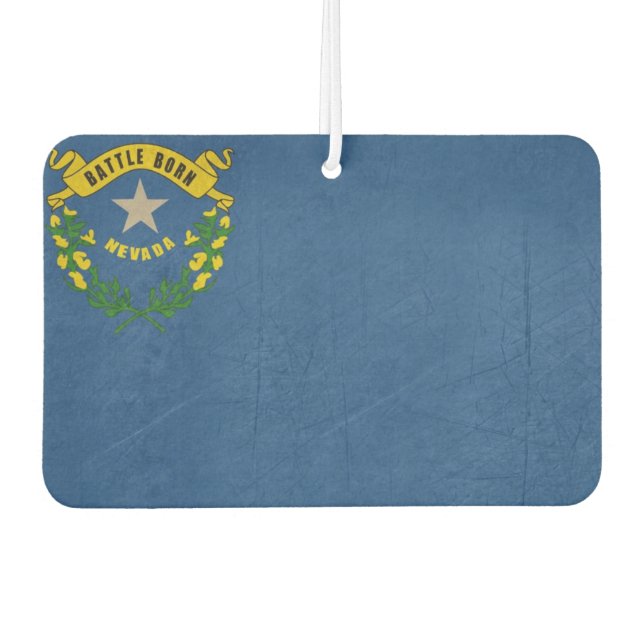Grunge Illustration der Staatsflagge von Nevada Autolufterfrischer (Vorderseite)