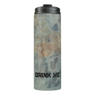 Grunge in grüner thermischer Tasse