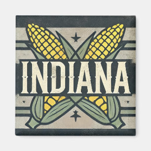 Grunge Indiana Corn Magnet