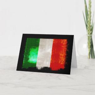 Grunge Italia-Flagge für Italiener - Forza Karte