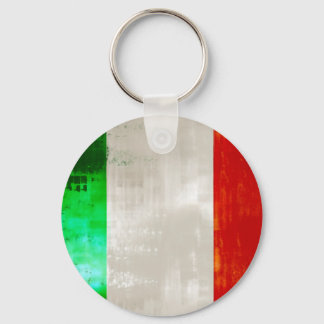 Grunge Italia-Flagge für Italiener - Forza Schlüsselanhänger