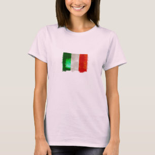 Grunge Italia-Flagge für Italiener - Forza T-Shirt