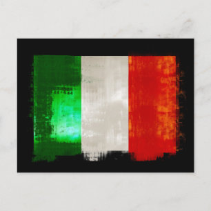 Grunge italienische Flagge von Italien vintage Ret Postkarte