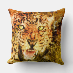Grunge Jaguar dekoratives Kissen
