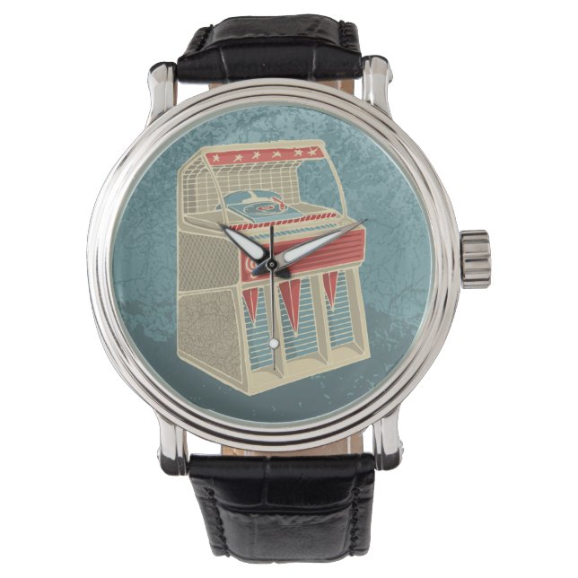 Grunge Jukebox Armbanduhr (Vorderseite)