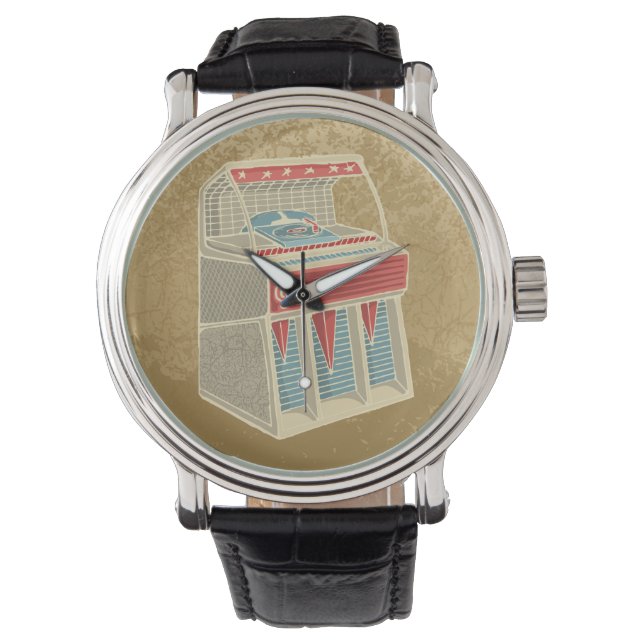 Grunge Jukebox Armbanduhr (Vorderseite)