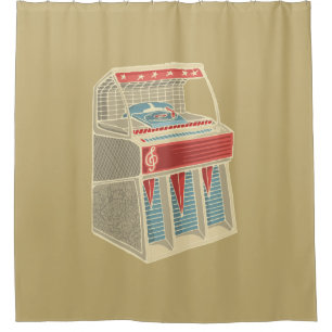 Grunge Jukebox Duschvorhang