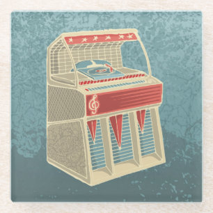 Grunge Jukebox Glasuntersetzer
