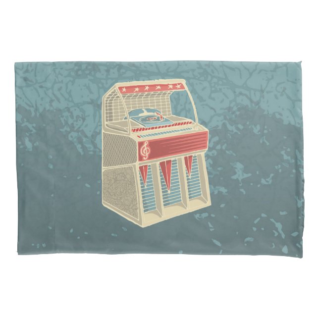 Grunge Jukebox Kissenbezug (Vorderseite)