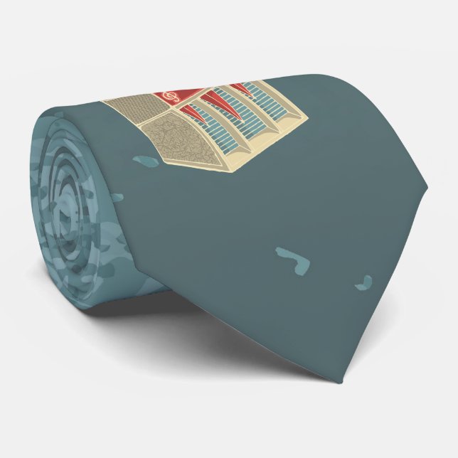 Grunge Jukebox Krawatte (Gerollt)