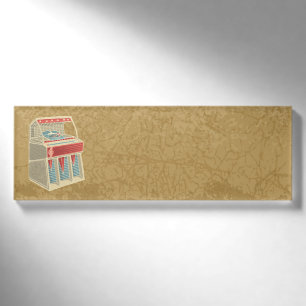 Grunge Jukebox Namenschild