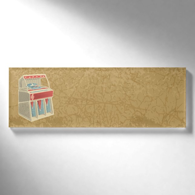 Grunge Jukebox Namenschild (Vorderseite)