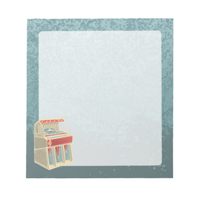 Grunge Jukebox Notizblock (Vorderseite)