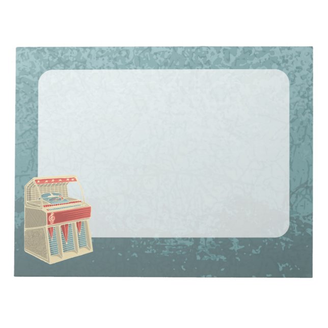 Grunge Jukebox Notizblock (Vorderseite)