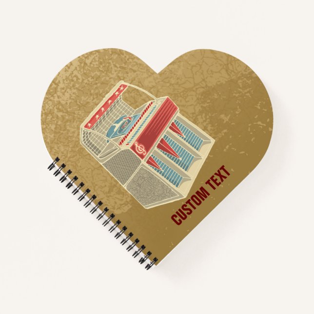 Grunge Jukebox Notizbuch (Vorderseite)