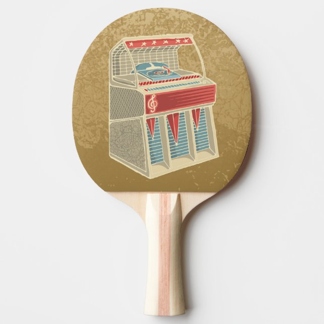 Grunge Jukebox Tischtennis Schläger (Vorderseite)