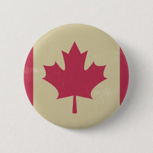 Grunge kanadische Flagge Button