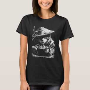 Grunge-Katze isst Ramen-Nudeln Silhouette Japanisc T-Shirt