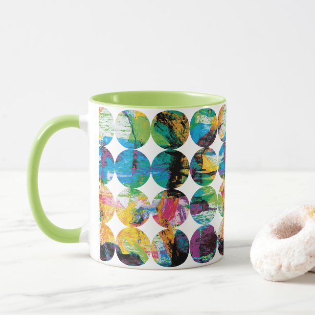 Grunge Kreise. Briefumschlag Tasse (Mit Donut)