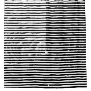 Grunge-Kunst abstrakte, grobe, waagerechte Linien Duschvorhang