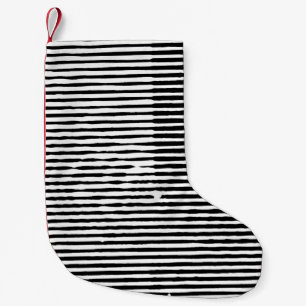 Grunge-Kunst abstrakte, grobe, waagerechte Linien  Kleiner Weihnachtsstrumpf