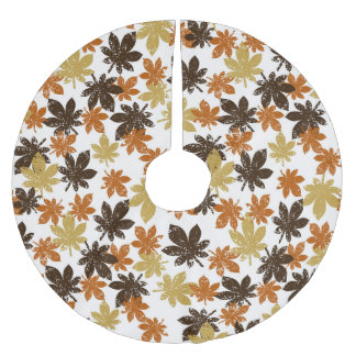 Grunge Leaf: Nahtloses Hintergrundmuster. Polyester Weihnachtsbaumdecke