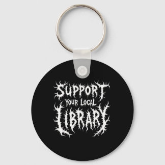 Grunge-Lesestütze Lokale Bibliothek Gothic Schlüsselanhänger