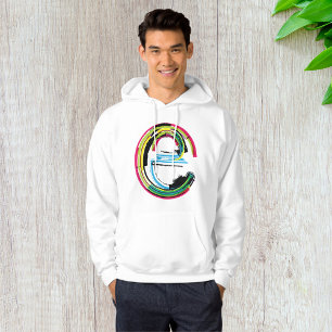 Grunge-Letter-E-Alphabet-Fette-Farbige-Typografie Hoodie