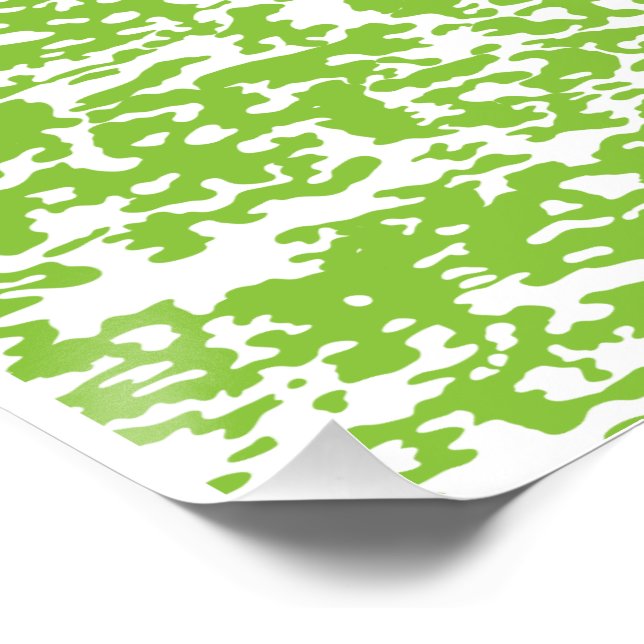 Grunge Lime Green Pattern - Sommer Abstrakte Dekor Poster (Ecke)