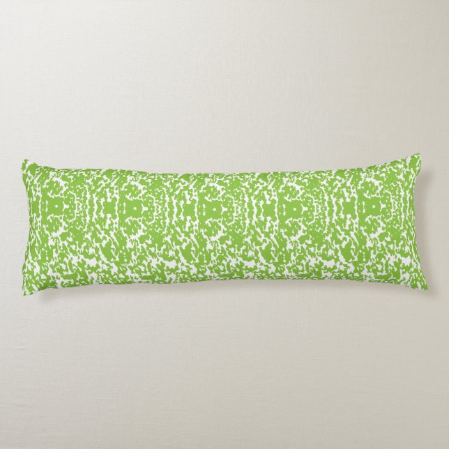 Grunge Lime Green Pattern - Sommer Abstrakte Dekor Seitenschläferkissen (Rückseite)