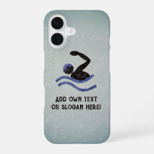 Grunge-Look-Schwimmer - Moderner Metall-Look - eig iPhone 16 Hülle