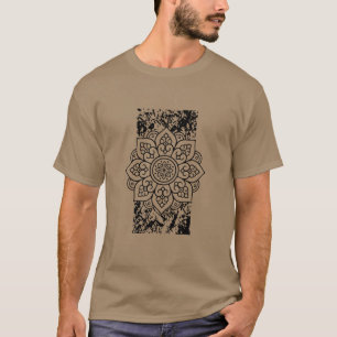 Grunge-Mandalas Graues T-Shirt