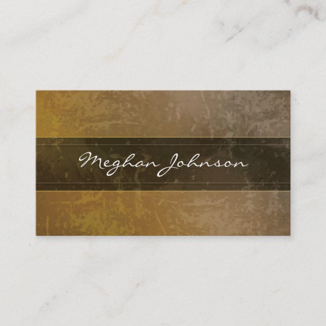 Grunge Marbella Sepia Trendy Business Card Visitenkarte (Vorderseite)